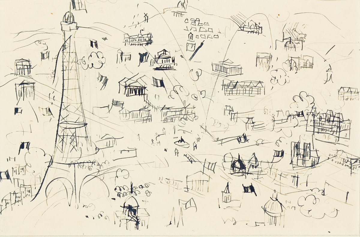 RAOUL DUFY (1877 - 1953, FRENCH) Panorama de Paris.